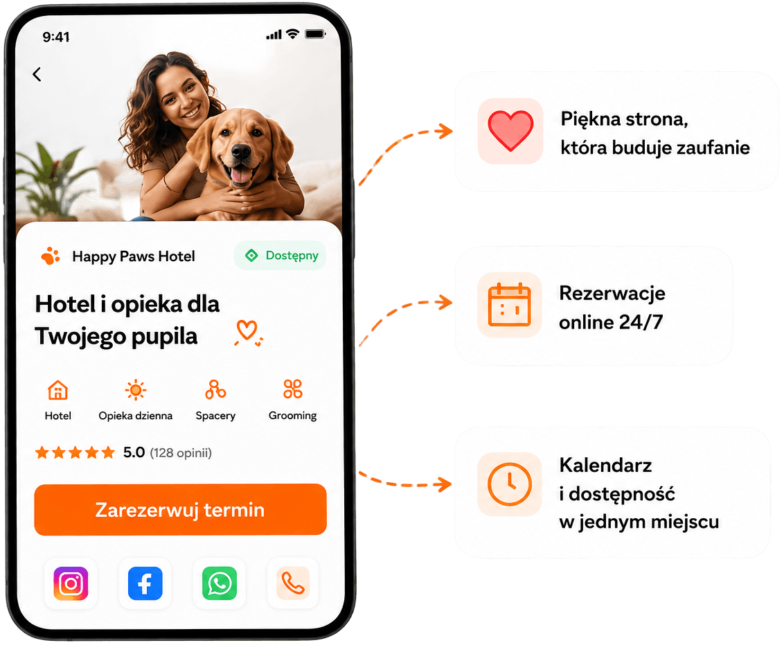 Przykład platformy SitPup na telefonie